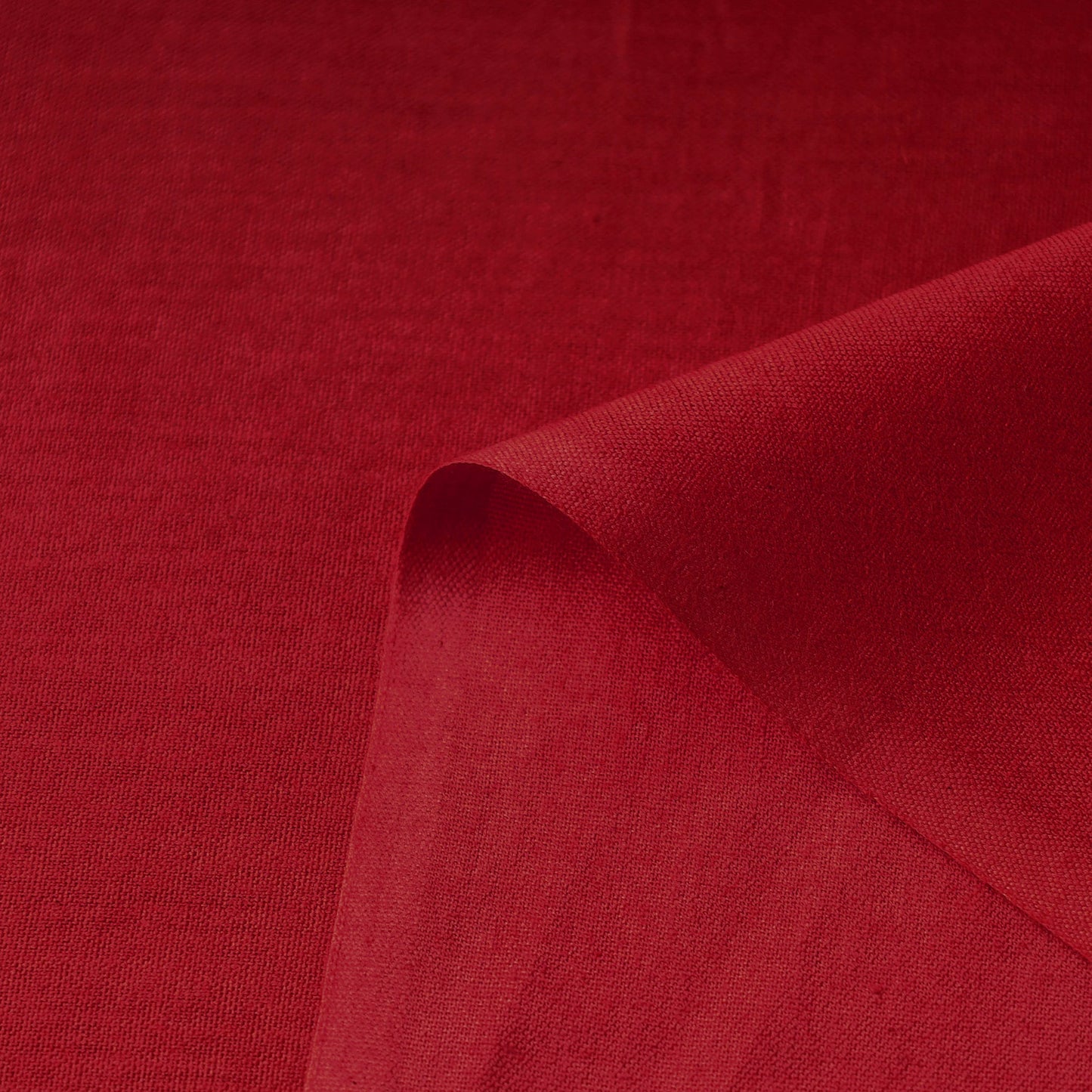 Red - prewashed plain cotton fabric 08 - handcrafted