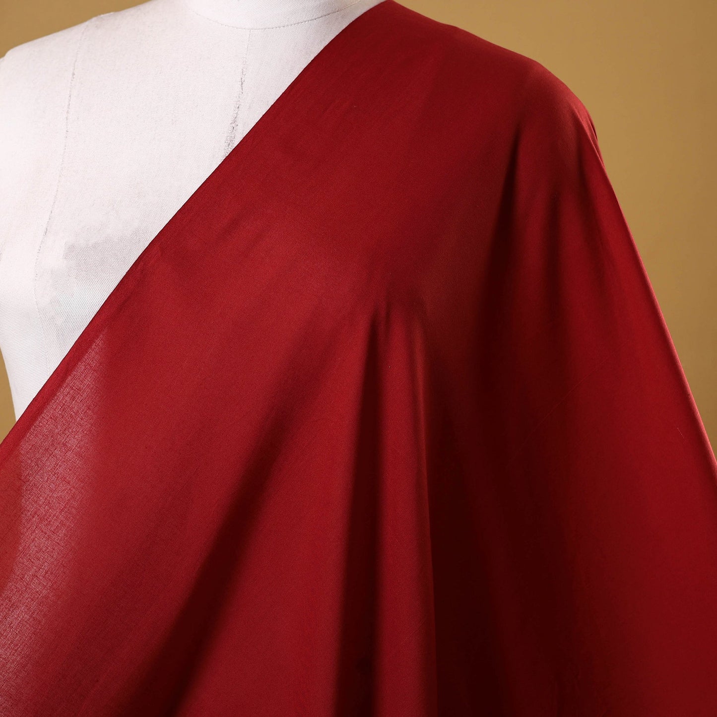 Red - prewashed plain cotton fabric 14 - handcrafted