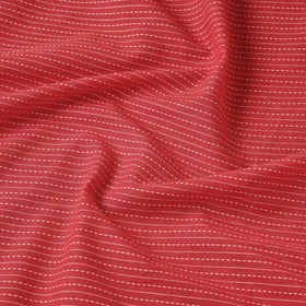  red Prewashed Running Stitch Plain Cotton Fabric