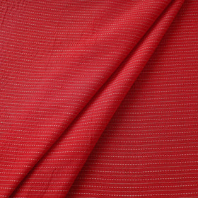  Red Prewashed Running Stitch Plain Cotton Fabric