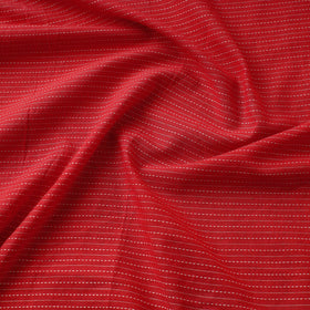  Red Prewashed Running Stitch Plain Cotton Fabric