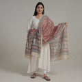  Block Printed Chanderi Silk Bagh Dupatta
