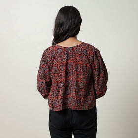 Ajrakh Cotton Crop Top | Handcrafted Elegance