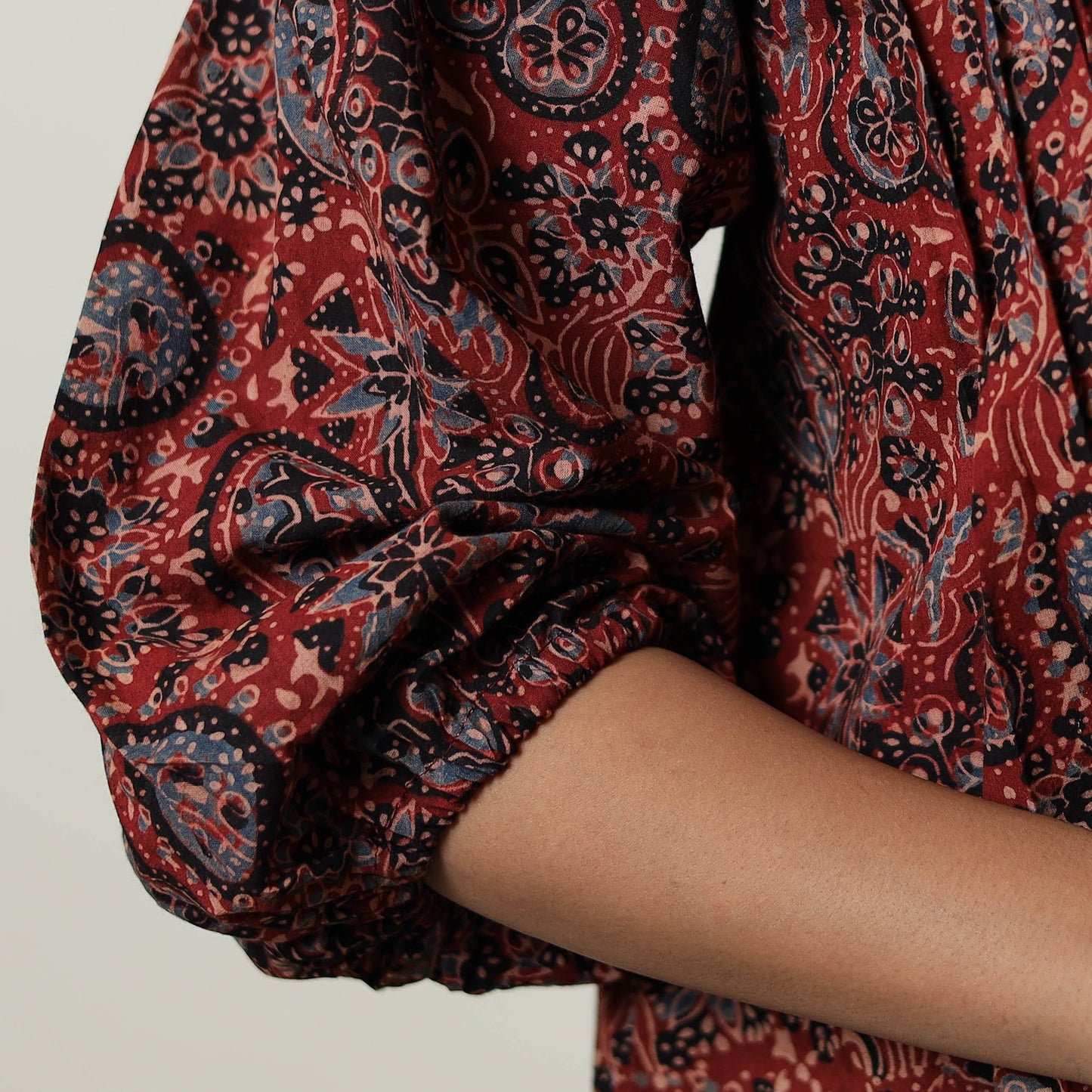 Ajrakh Cotton Crop Top | Handcrafted Elegance