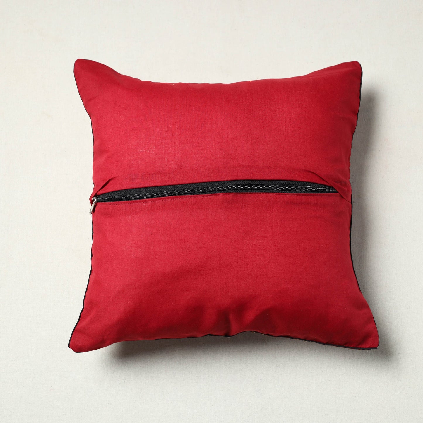 Authentic Red Ajrakh Cushion Cover at iTokri.Com