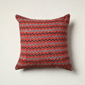 Authentic Red Ajrakh Cushion Cover at iTokri.Com