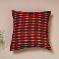 Red - Ajrakh Printed Cotton Cushion Cover (16 x 16 in)