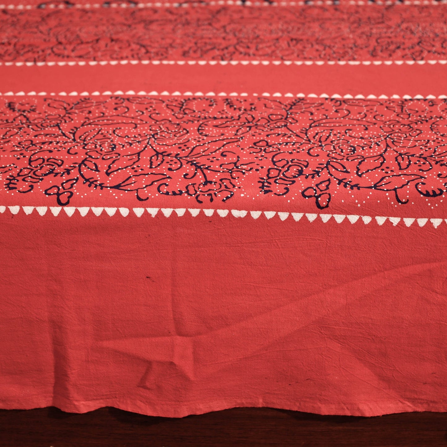 Buy Ajrakh Block Printed Cotton Double Bed Cover with Pillow Covers Online at iTokri.com
