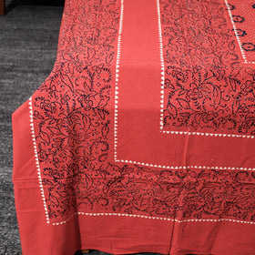 Buy Ajrakh Block Printed Cotton Double Bed Cover with Pillow Covers Online at iTokri.com