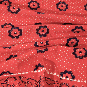 Buy Ajrakh Block Printed Cotton Double Bed Cover with Pillow Covers Online at iTokri.com