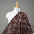 Red Block Printed Cotton Jahota Fabric