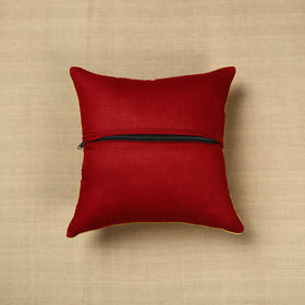 Red Cotton Printed Kalamkari Cushion Cover