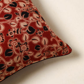 Red - kalamkari printed cotton cushion cover 121