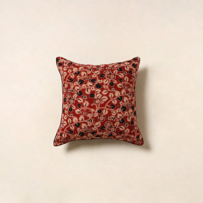Red - kalamkari printed cotton cushion cover 121