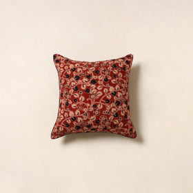 Red - kalamkari printed cotton cushion cover 121