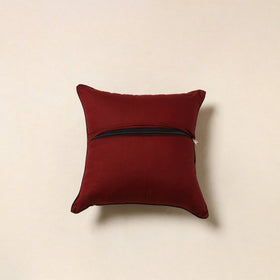 Red - kalamkari printed cotton cushion cover 125