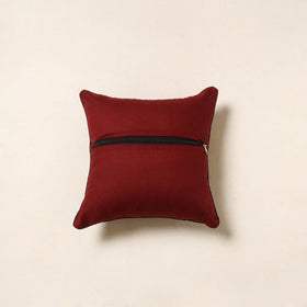 Red - kalamkari printed cotton cushion cover 132