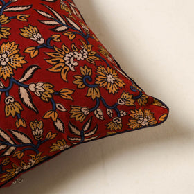 Red - kalamkari printed cotton cushion cover 132