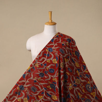 Printed cotton kalamkari fabric 05 - handcrafted