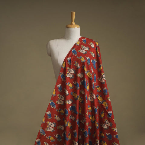 Printed cotton kalamkari fabric 05 - handcrafted