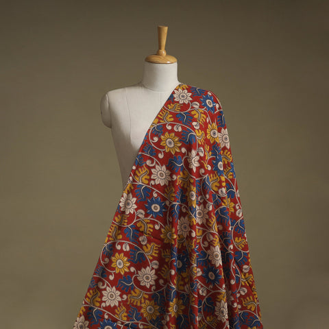 Printed cotton kalamkari fabric 06 - handcrafted