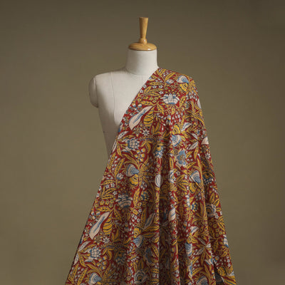 Printed cotton kalamkari fabric 07 - handcrafted
