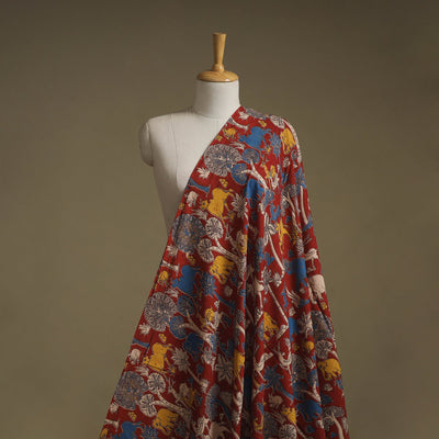 Printed cotton kalamkari fabric 08 - handcrafted