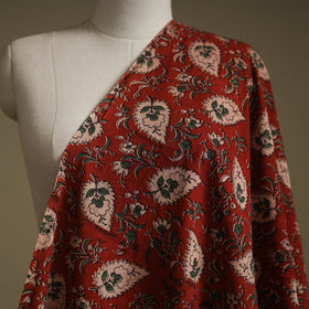 Printed cotton kalamkari fabric 14 - handcrafted