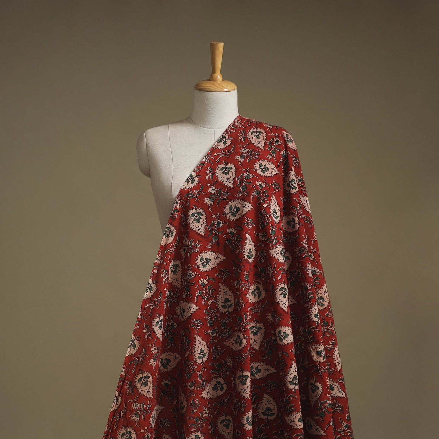 Printed cotton kalamkari fabric 14 - handcrafted