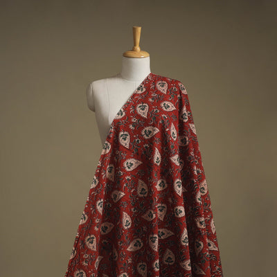 Printed cotton kalamkari fabric 14 - handcrafted