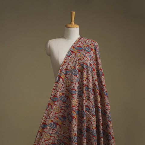 Printed cotton kalamkari fabric 18 - handcrafted
