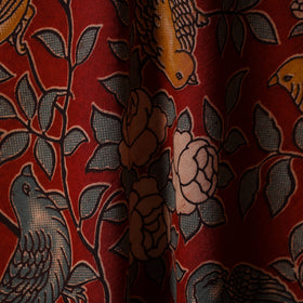 Printed cotton kalamkari fabric 25 - handcrafted