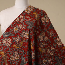 Printed cotton kalamkari fabric 25 - handcrafted