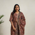 Red - printed cotton kalamkari kurta set 20 - handcrafted