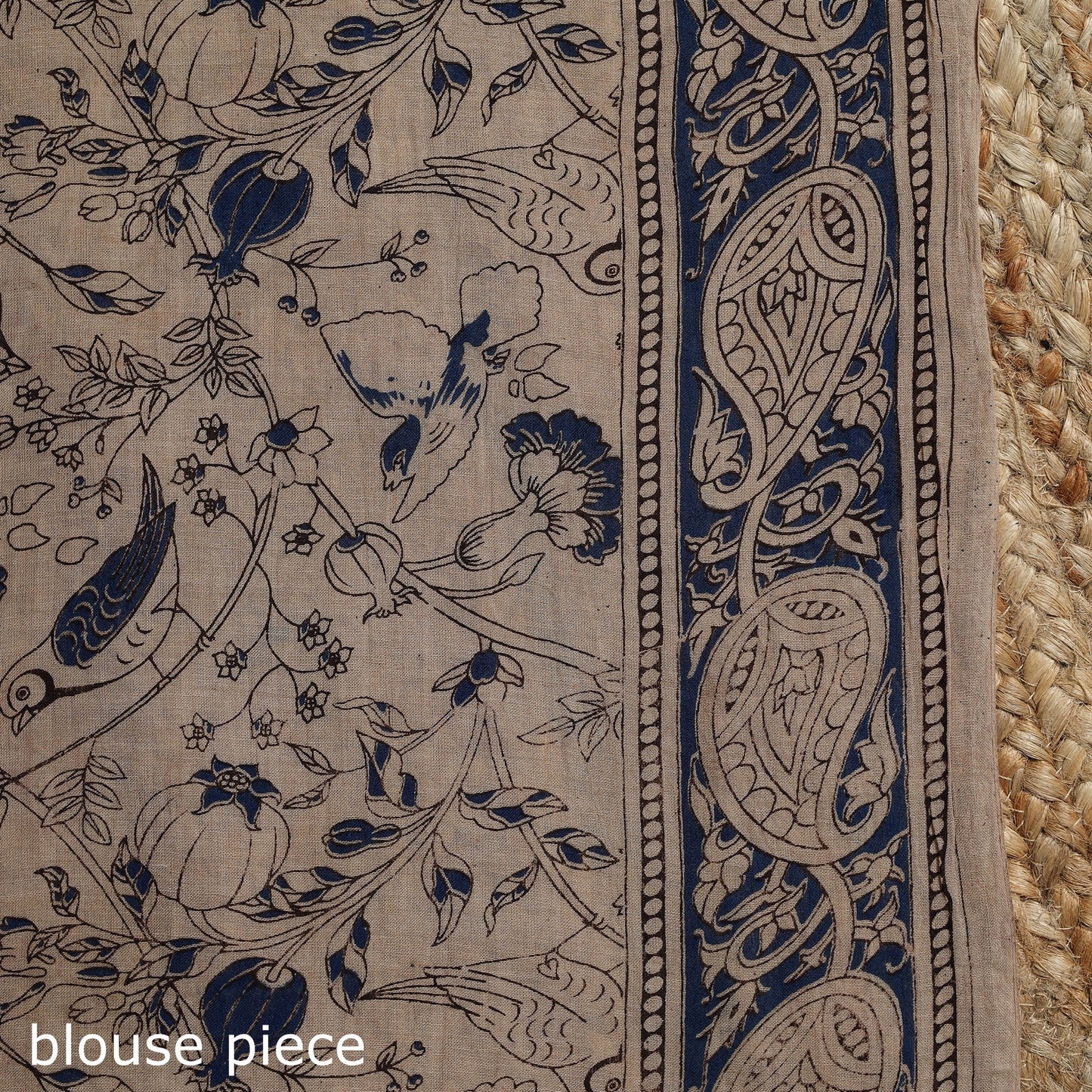 Printed cotton kalamkari saree 16 - handcrafted