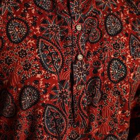 Buy Ajrakh Block Printed Cotton Men Long Kurta Online at iTokri.com