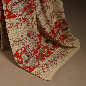 Red - printed cotton nellore kalamkari saree 03