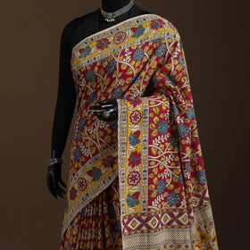 Red - printed cotton nellore kalamkari saree 20