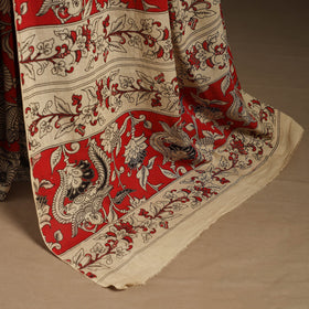 Red - printed cotton nellore kalamkari saree 72