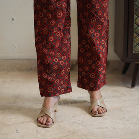 Red - printed cotton co-ord set 06 - handcrafted