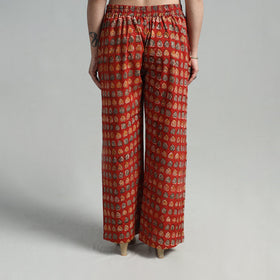 Buy Block Printed Cotton Pedana Kalamkari Palazzo