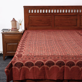  Ajrakh Block Printed Cotton Single Bed Cover 