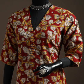 Printed cotton straight kalamkari kurta for women 26