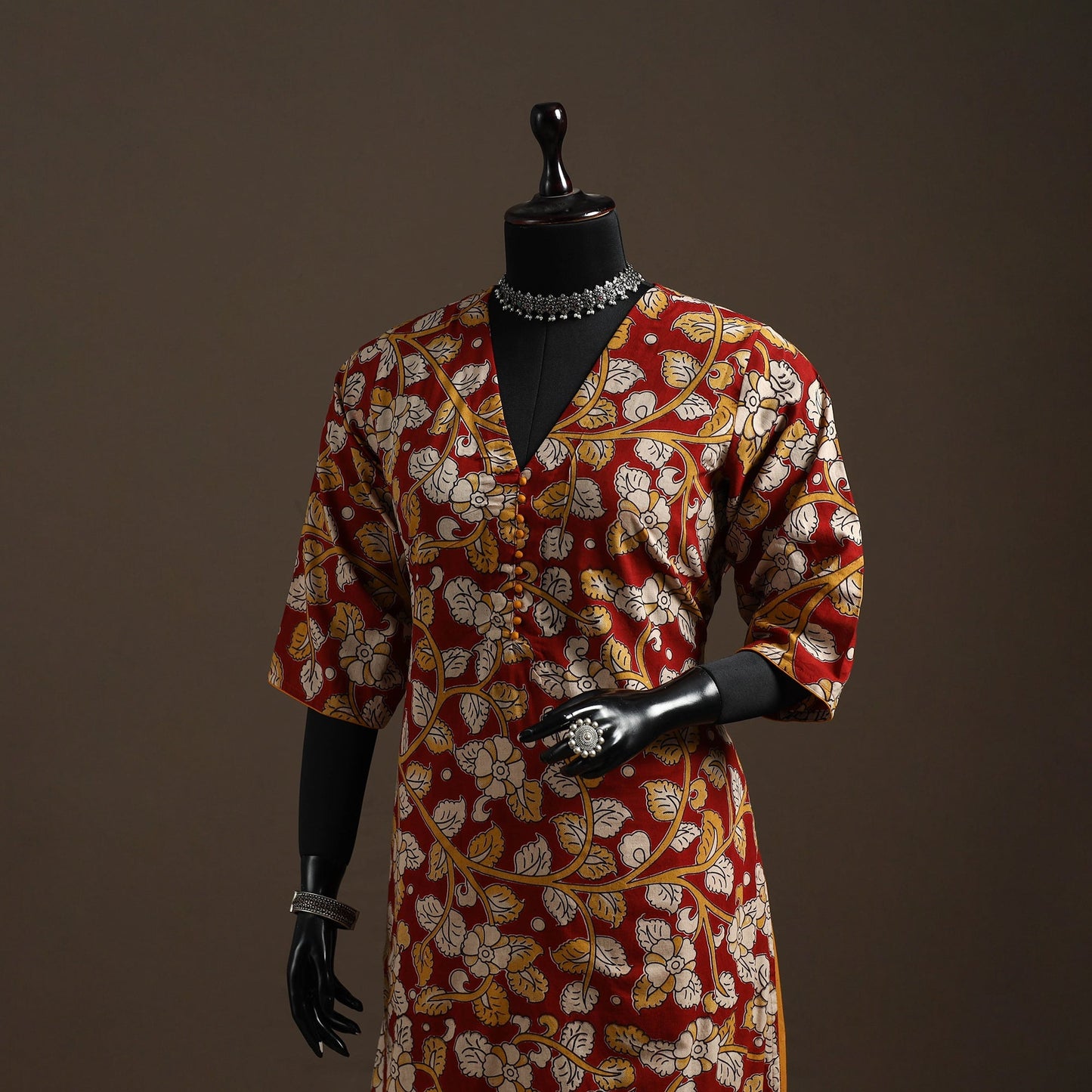 Printed cotton straight kalamkari kurta for women 26