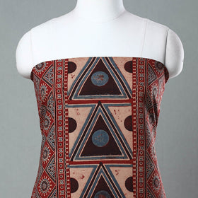  Ajrakh Block Printed Cotton Kurta Material - 3 meter 