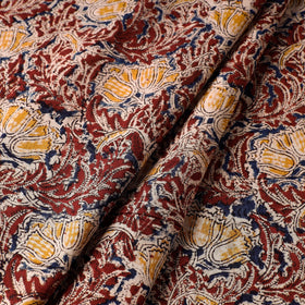  Block Printed Cotton Washed Kalamkari Fabric 