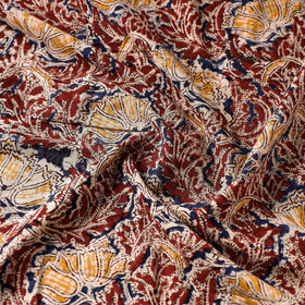  Block Printed Cotton Washed Kalamkari Fabric 