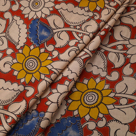 Red Printed Kalamkari Cotton Fabric
