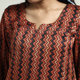 Ajrakh Block Printed Modal Silk Kurta with Palazzo Set 