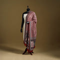 Red - printed natural dyed maheshwari silk bagh dupatta 61